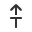 upwards-arrow-with-horizontal-stroke icon