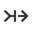 rightwards-two-headed-arrow-tail-vertical-stroke icon