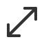 north-east-and-south-west-arrow icon