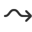 wave-arrow-pointing-directly-right icon