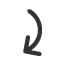 right-side-arc-clockwise-arrow icon