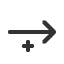 rightwards-arrow-with-plus-below icon