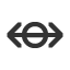 left-right-arrow-through-small-circle icon