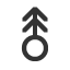 upwards-two-headed-arrow-from-small-circle icon