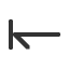 leftwards-harpoon-with-barb-down-to-bar icon