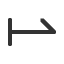 rightwards-harpoon-with-barb-up-from-bar icon