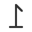 upwards-harpoon-with-barb-right-from-bar icon