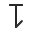 downwards-harpoon-with-barb-right-from-bar icon