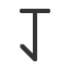 downwards-harpoon-with-barb-left-from-bar icon