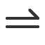 rightwards-harpoon-barb-up-above-long-dash icon