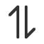 upwards-harpoon-barb-left-downwards-harpoon-barb-right icon