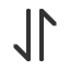 downwards-harpoon-barb-left-upwards-harpoon-barb-right icon