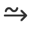tilde-operator-above-rightwards-arrow icon