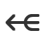 leftwards-arrow-through-subset icon