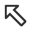 north-west-white-arrow icon