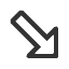 south-east-white-arrow icon