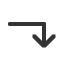 rightwards-arrow-with-tip-downwards icon
