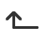 leftwards-arrow-with-tip-upwards icon