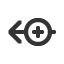 left-arrow-with-circled-plus icon