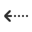 leftwards-arrow-with-dotted-stem icon