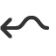 wave-arrow-pointing-directly-left icon