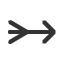 rightwards-arrow-through-greater-than icon