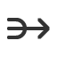 rightwards-arrow-through-superset icon