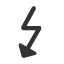 downwards-triangle-headed-zigzag-arrow icon