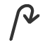 slanted-north-arrow-with-hooked-head icon