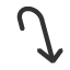backslanted-south-arrow-with-hooked-tail icon
