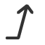 slanted-north-arrow-with-horizontal-tail icon