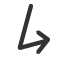 bent-arrow-pointing-downwards-then-north-east icon