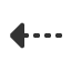 leftwards-triangle-headed-dashed-arrow icon