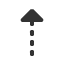 upwards-triangle-headed-dashed-arrow icon