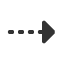 rightwards-triangle-headed-dashed-arrow icon