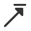 north-east-triangle-headed-arrow-to-bar icon
