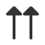 upwards-triangle-headed-paired-arrows icon
