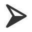 three-d-top-lighted-rightwards-equilateral-arrowhead icon