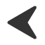 black-leftwards-equilateral-arrowhead icon