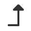 rightwards-triangle-headed-arrow-with-long-tip-upwards icon