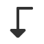 leftwards-triangle-headed-arrow-with-long-tip-downwards icon
