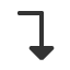 rightwards-triangle-headed-arrow-with-long-tip-downwards icon