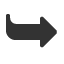 black-curved-downwards-and-rightwards-arrow icon