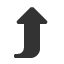 black-curved-rightwards-and-upwards-arrow icon