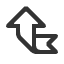 ribbon-arrow-left-up icon