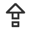 upwards-white-arrow-from-bar-with-horizontal-bar icon