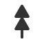 upwards-two-headed-arrow-with-triangle-arrowheads icon