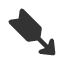 black-feathered-south-east-arrow icon