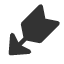 heavy-black-feathered-south-west-arrow icon