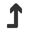 rightwards-with-long-tip-upwards-nav-barb-arrow icon